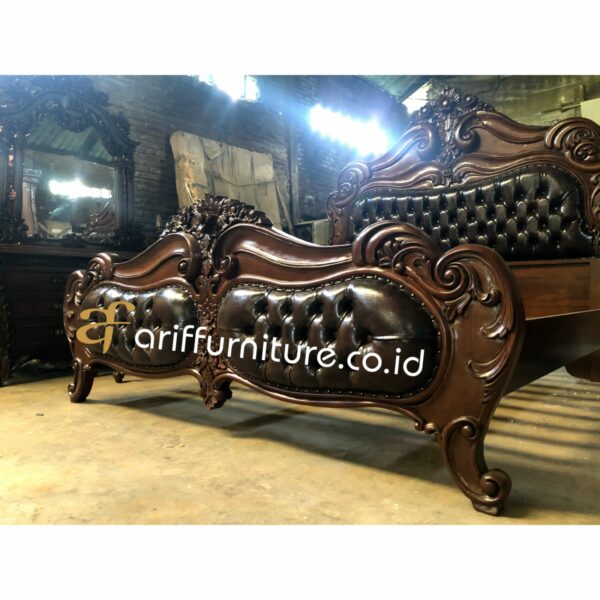 Set Tempat Tidur Ukir Jepara Kayu Jati - Gambar 4