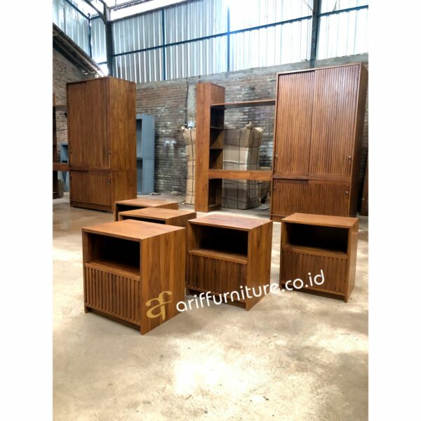 Side Table Nakas Jati Minimalis Kayu Jati - Gambar 3