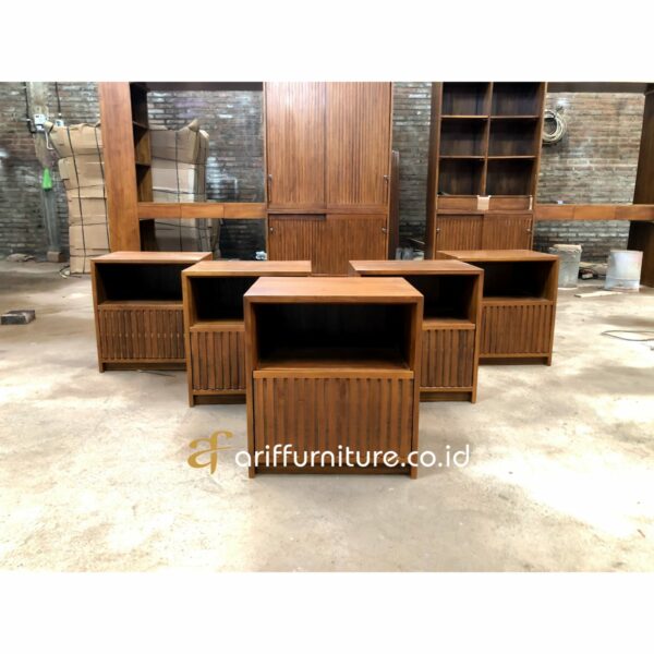Side Table Nakas Jati Minimalis Kayu Jati - Gambar 2