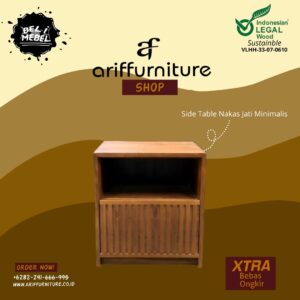 Side Table Nakas Jati Minimalis Kayu Jati