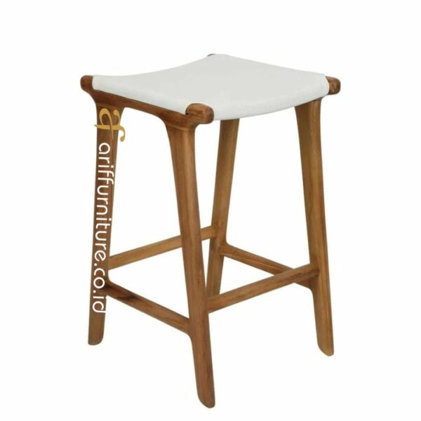 Bar Stool Natural White Minimalis Villas Bali - Gambar 5