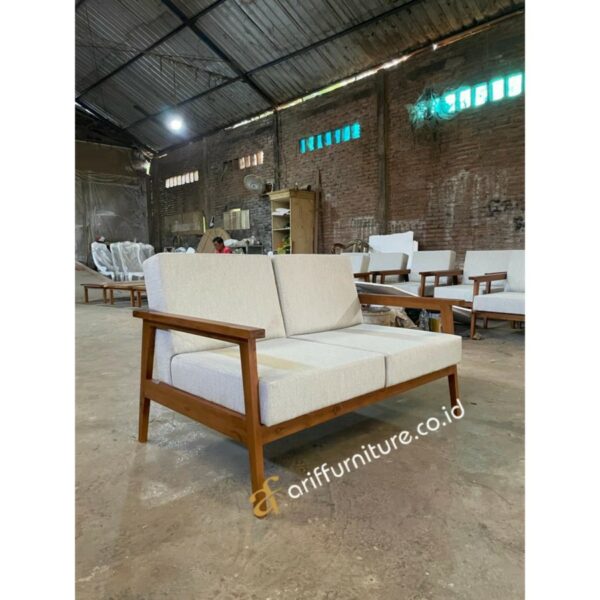 Kursi Tamu Kayu Minimalis Bantalan Sofa - Gambar 3