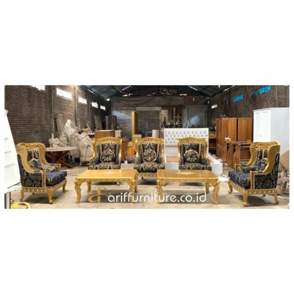 Sofa Tamu Mewah Klasik Gold Elegant Style - Gambar 2