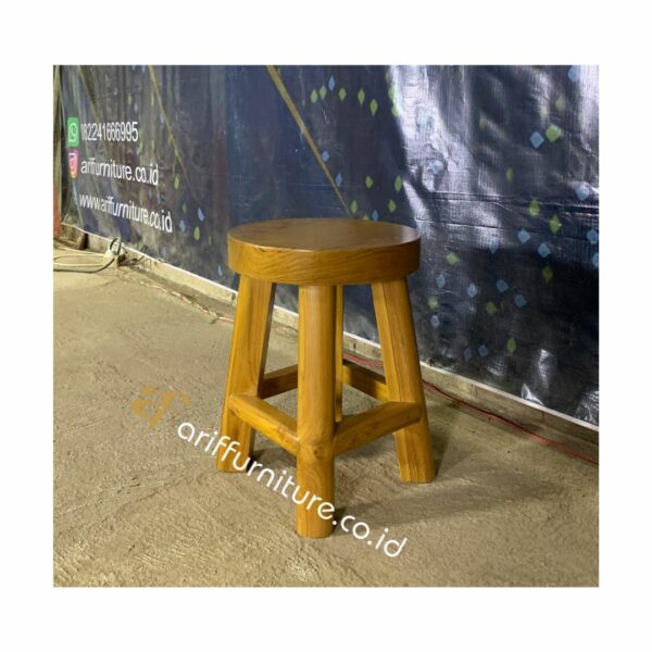 Kursi Outdoor Mini Kayu Jati Solid Villas Bali - Gambar 3