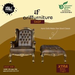 Kursi Sofa Malas Dan Stool Classic Premium