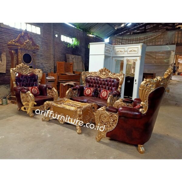 Kursi Sofa Mewah Gold Terbaru Mewah Elegant - Gambar 3