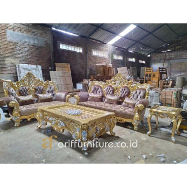Kursi Sofa Mewah Modern Ruang Tamu Klasik - Gambar 3