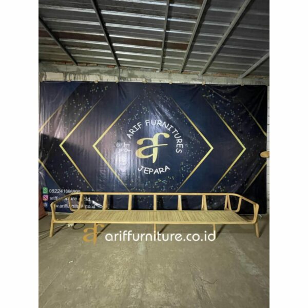 Kursi Tamu Antik Kayu Jati Rotan Sintetis - Gambar 5