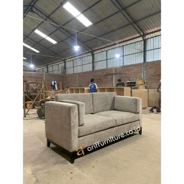 Kursi Tamu Sofa Minimalis 2 Seater Kayu Jati - Gambar 4