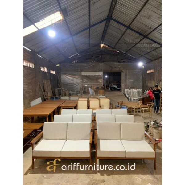 Kursi Tamu Kayu Minimalis Bantalan Sofa - Gambar 5