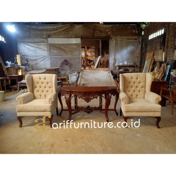 Kursi Teras Sofa Mewah Kayu Jati Ukir - Gambar 2