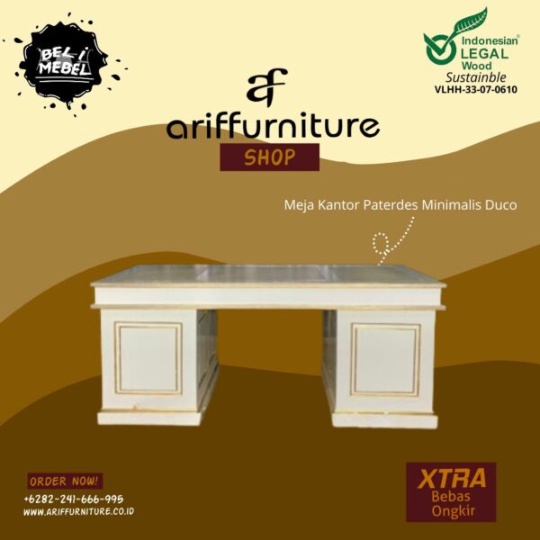 Meja Kantor Paterdes Minimalis Duco Gold