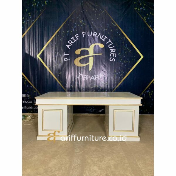 Meja Kantor Paterdes Minimalis Duco Gold - Gambar 2