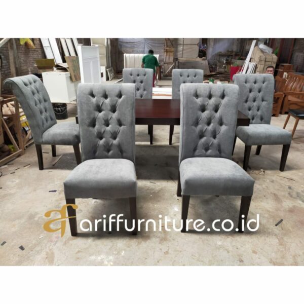Meja Makan Persegi Minimalis Modern Set Kursi - Gambar 4