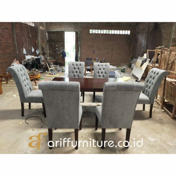Meja Makan Persegi Minimalis Modern Set Kursi - Gambar 2