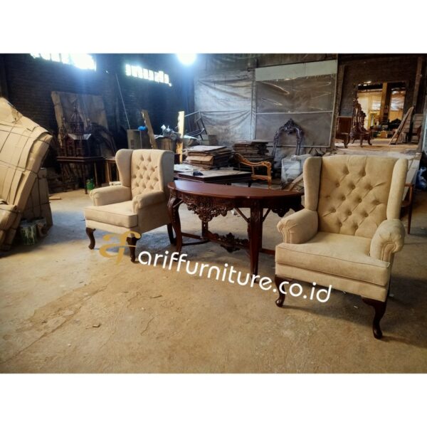 Kursi Teras Sofa Mewah Kayu Jati Ukir - Gambar 3