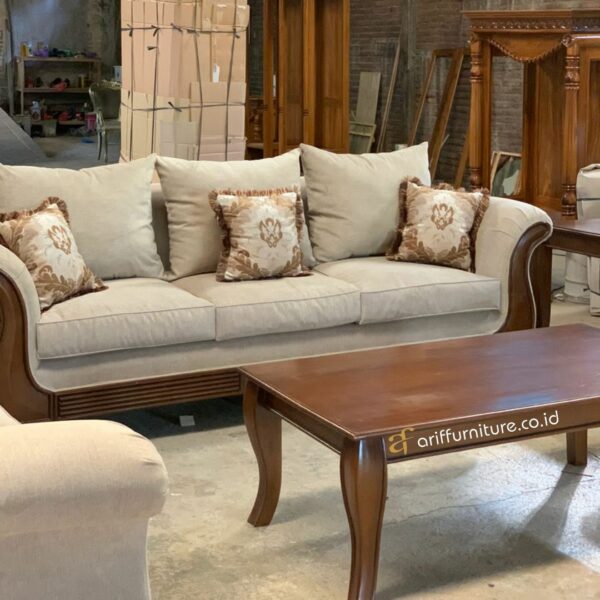 Set Sofa Klasik Terbaru Ruang Tamu Kayu Jati - Gambar 5