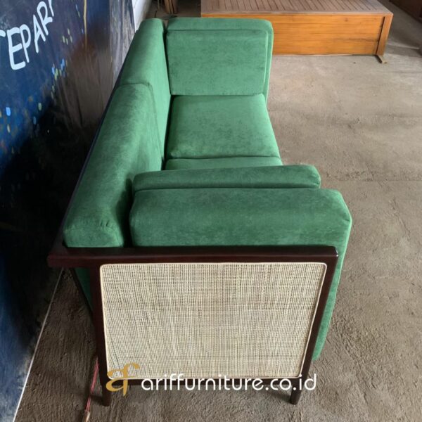Sofa Retro Modern Hijau Ruang Tamu Minimalis - Gambar 5