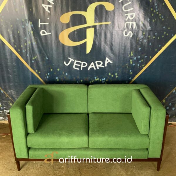 Sofa Retro Modern Hijau Ruang Tamu Minimalis - Gambar 3