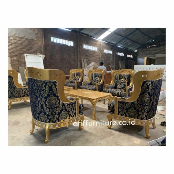 Sofa Tamu Mewah Klasik Gold Elegant Style - Gambar 3