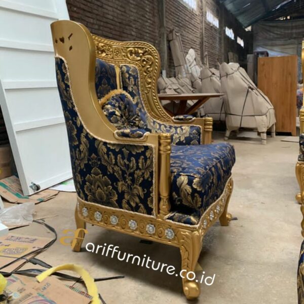 Sofa Tamu Mewah Klasik Gold Elegant Style - Gambar 5