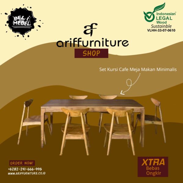 Set Kursi Cafe Meja Makan Minimalis