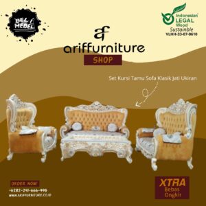 Set Kursi Tamu Sofa Klasik Jati Ukiran Jepara