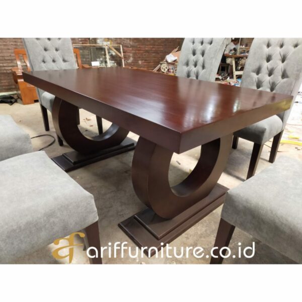 Meja Makan Persegi Minimalis Modern Set Kursi - Gambar 6