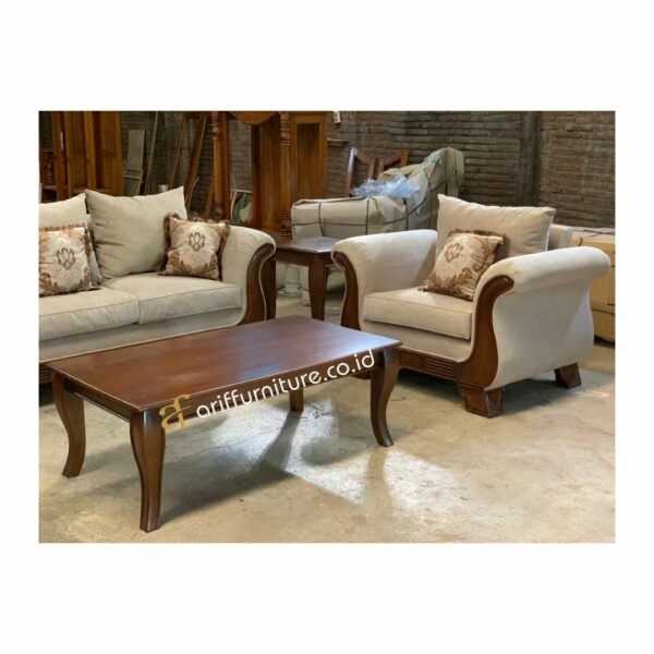 Set Sofa Klasik Terbaru Ruang Tamu Kayu Jati - Gambar 4