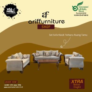 Set Sofa Klasik Terbaru Ruang Tamu Kayu Jati