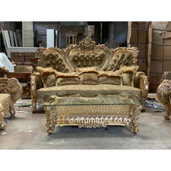 Sofa Ruang Tamu Mewah Klasik Elegant Gold - Gambar 5