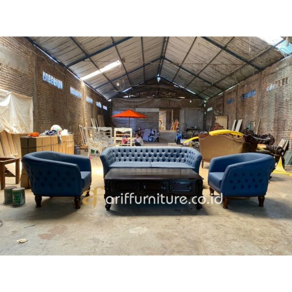 Set Sofa Ruang Tamu Model Retro Minimalis Eropa - Gambar 2