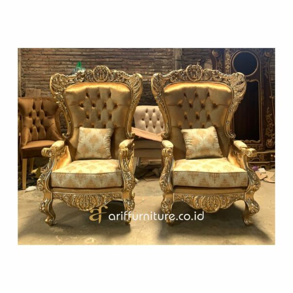 Set Sofa Tamu Mewah Classic Exclusive Gold - Gambar 6