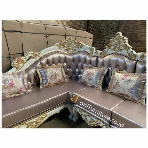 Set Sofa Sudut Model L Kursi Tamu Elegant - Gambar 5