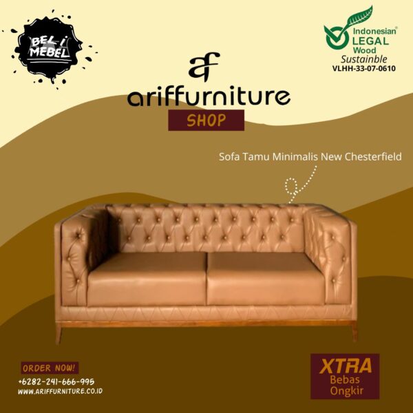 Sofa Tamu Minimalis Luxury Design New Chesterfield