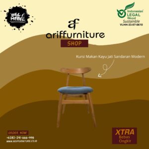 Kursi Makan Kayu Jati Sandaran Modern