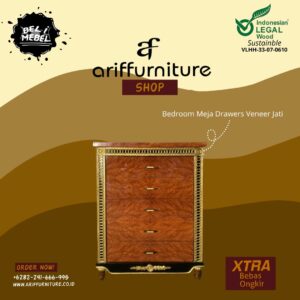 Bedroom Meja Drawers Veneer Jati Mewah