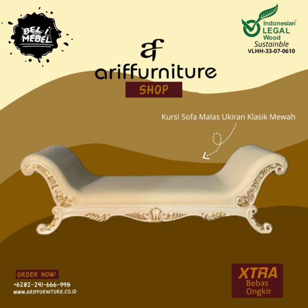 Kursi Sofa Santai Malas Ukiran Klasik Mewah