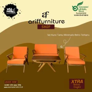 Set Kursi Tamu Minimalis Retro Jati Terbaru