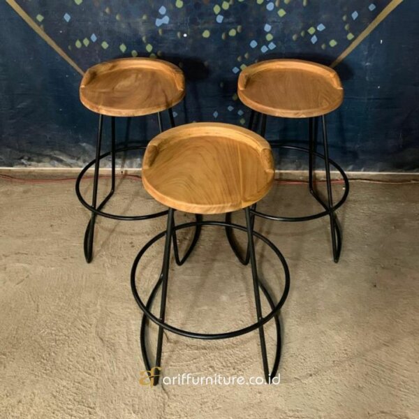 Kursi Bar Industrial Besi Model Modern - Gambar 3