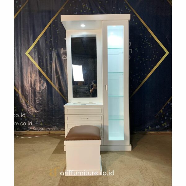 Meja Rias Minimalis dengan Lemari Tas Lampu - Gambar 2
