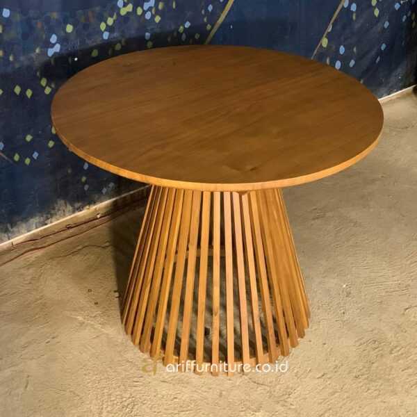 Meja Cafe Industrial Kayu Jati Minimalis Modern - Gambar 5