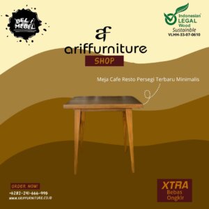 Meja Cafe Resto Persegi Terbaru Model Minimalis