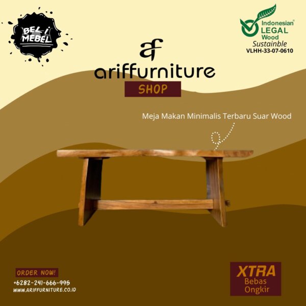 Meja Makan Minimalis Terbaru Suar Wood
