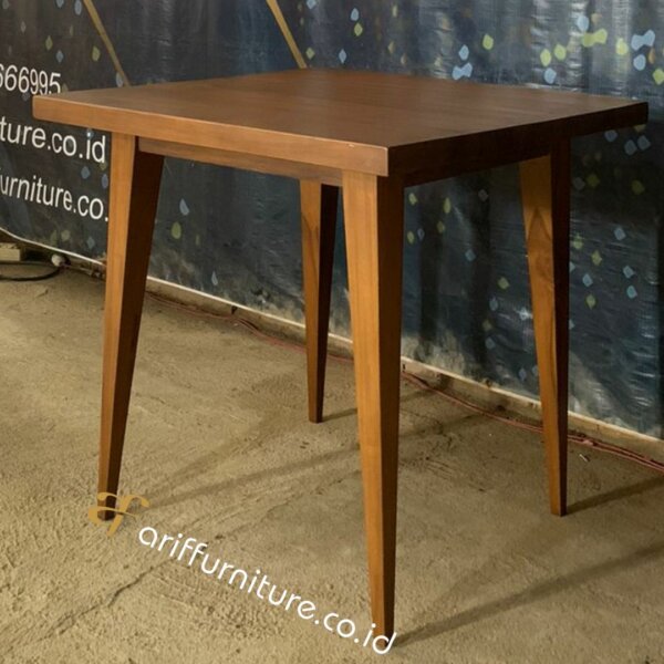 Meja Cafe Resto Persegi Terbaru Model Minimalis - Gambar 5