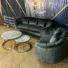 Set Sofa Modern Kayu Jati Kaki Stainless Steel - Gambar 3