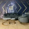 Set Sofa Modern Kayu Jati Kaki Stainless Steel - Gambar 2