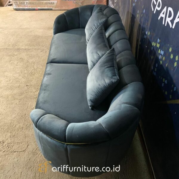 Sofa Ruang Tamu Modern Kaki Stainless Gold - Gambar 5