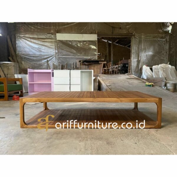Set Sofa Outdoor Kayu Jati Natural Minimalis - Gambar 8