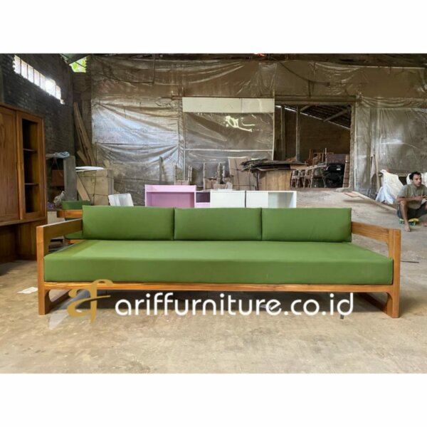 Set Sofa Outdoor Kayu Jati Natural Minimalis - Gambar 6